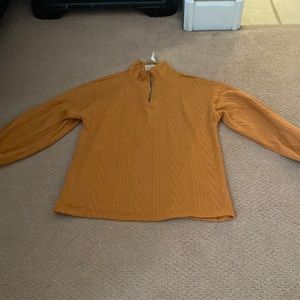 NWT wide corded 1/4 zip sweater knit top Bibi S